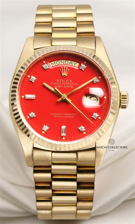 rolex red face dial